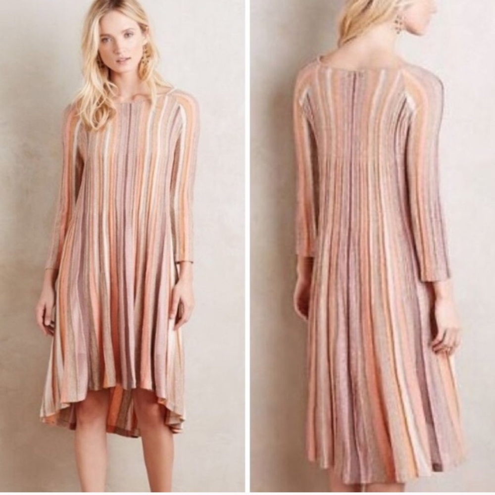 Anthropologie | Moth ‘Nora’ Swing Dress Wool & Mohair Knit Sweater Midi Dress